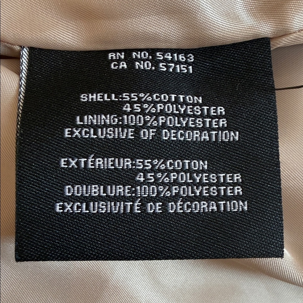 Cole Haan Beige Double-Breasted Trench Coat - Picture 7 of 7